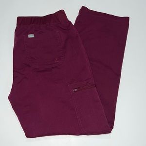 Ohmm Burgundy Scrub Pants Size L